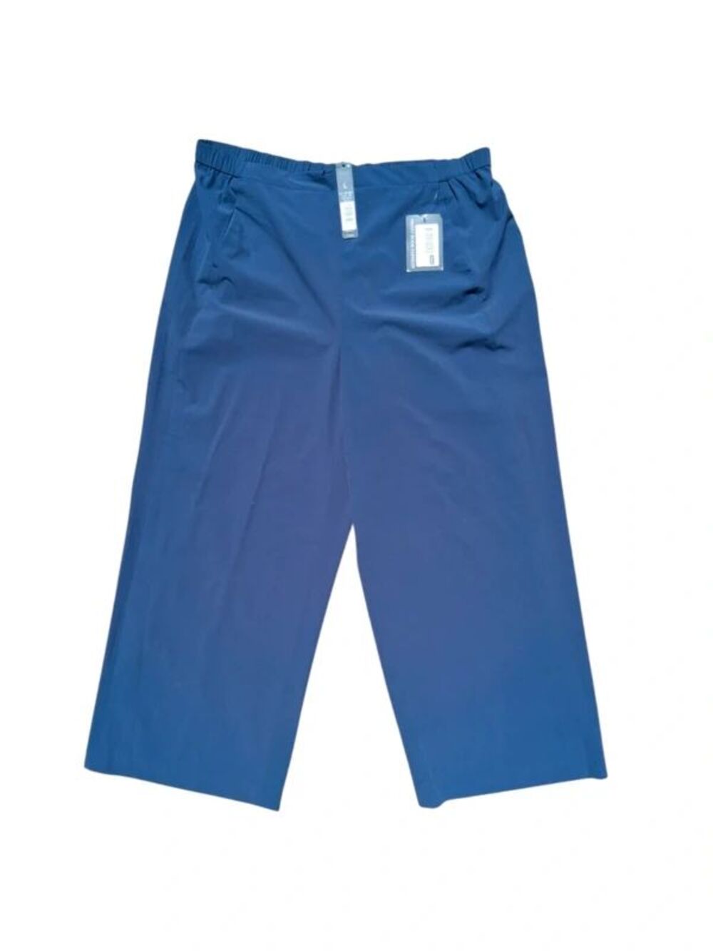 NWT Nic+Zoe Wide Leg Elastic Waist Cropped Pants – Indigo Blue (Size Large)